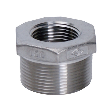 Smith-Cooper Smith-Cooper 1 in. MPT X 1/2 in. D FPT Stainless Steel Hex Bushing S3014HB010004B